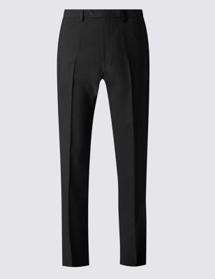 Flat Front Crease Resistant Trousers with Buttonsafe&trade;